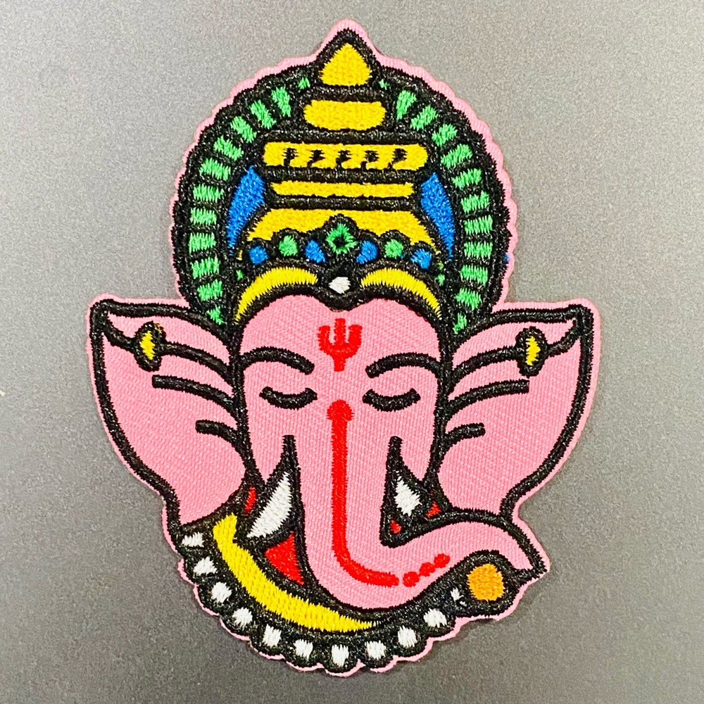 Ganesha Embroidered Patch - Vibrant Hindu Elephant God